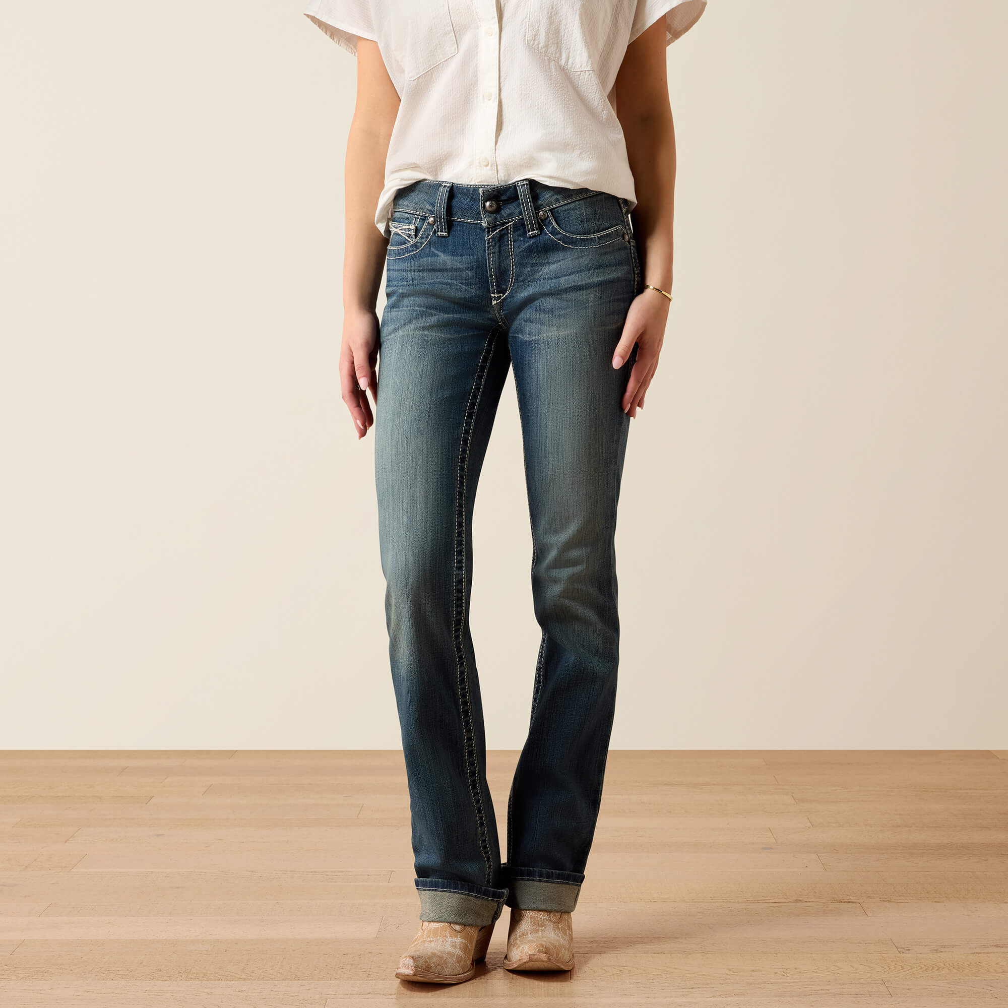 Mid Rise Icon Straight Leg Jean