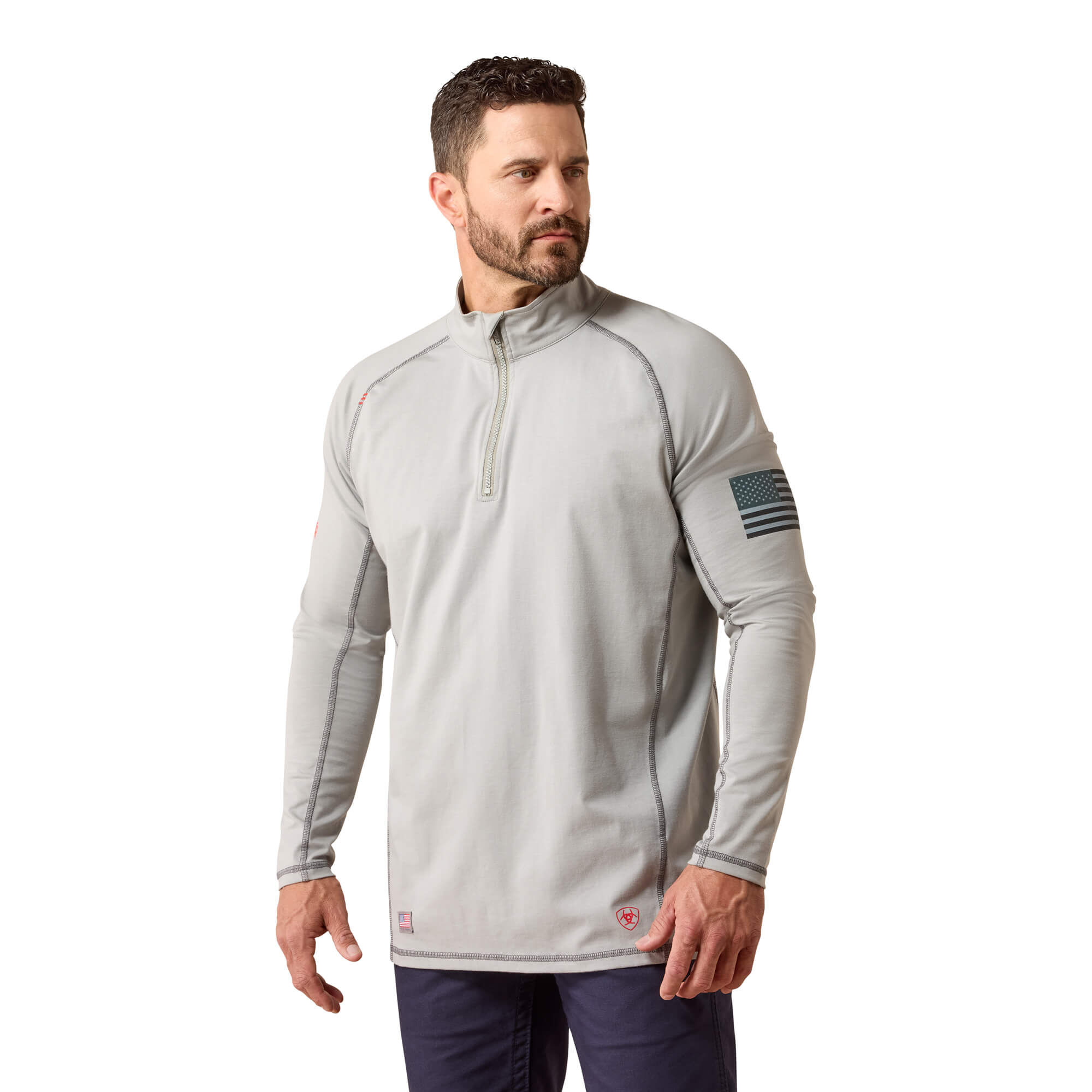 FR Combat Stretch Patriot 1/4 Zip Work Shirt