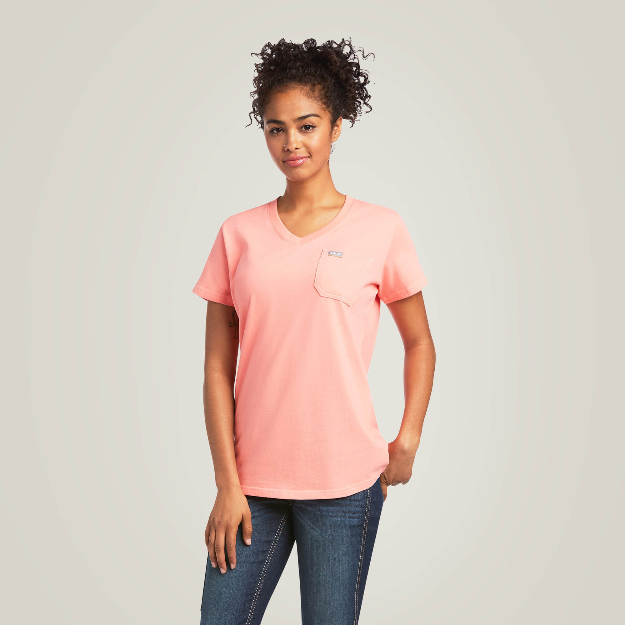 Rebar Cotton Strong V-Neck T-Shirt