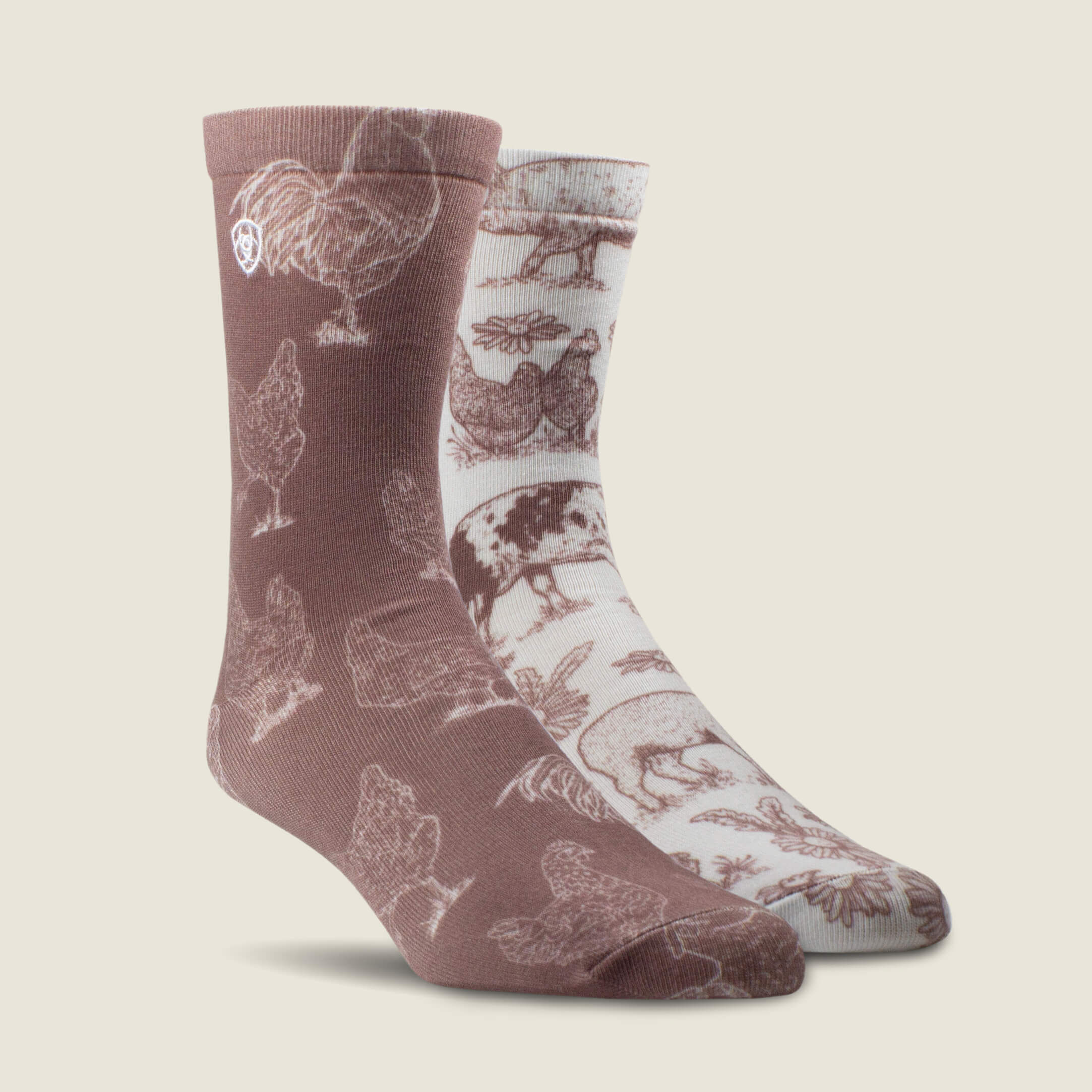 Barnyard Friends Crew Sock 2 Pair Multi Color Pack