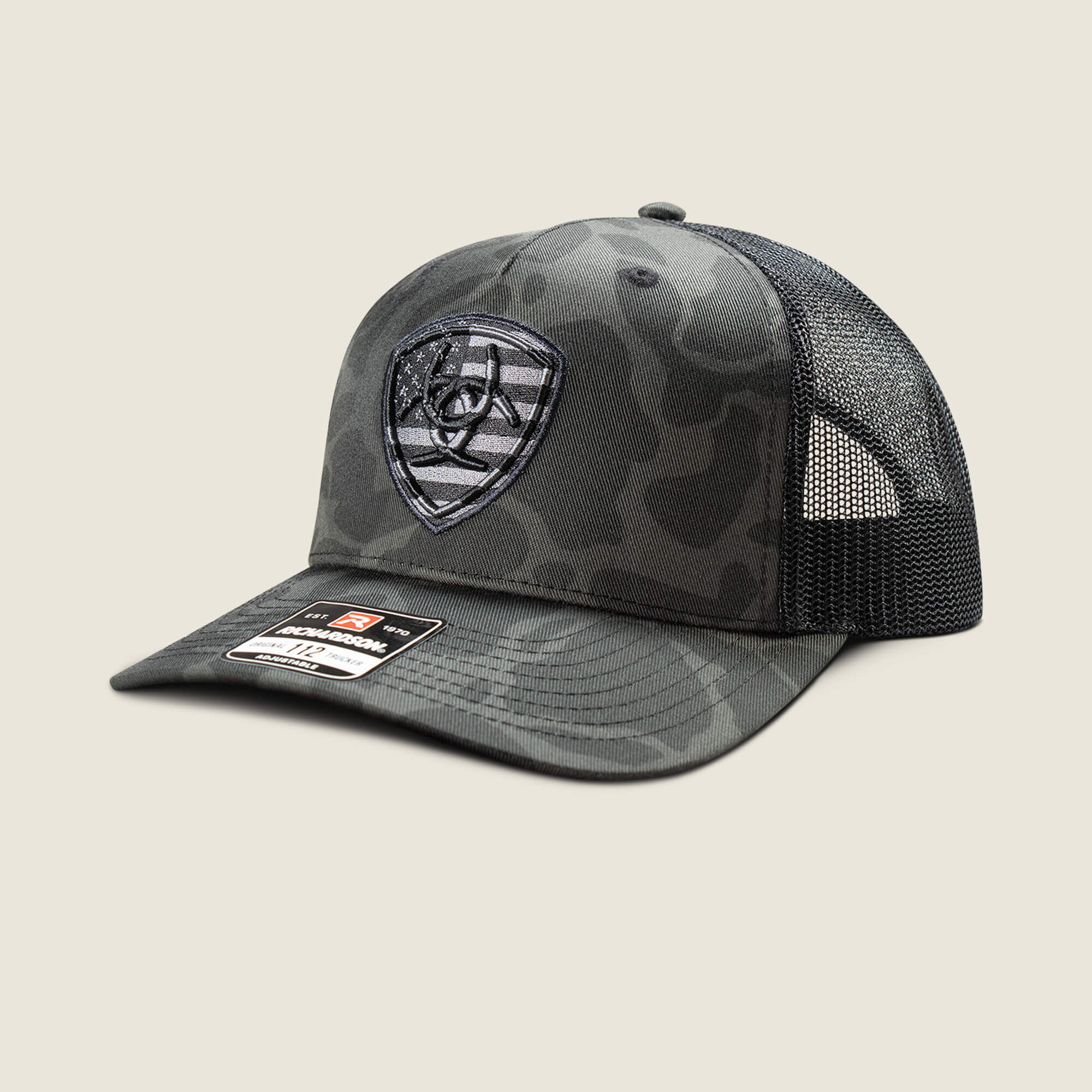 Camo Embroidery Shield Cap