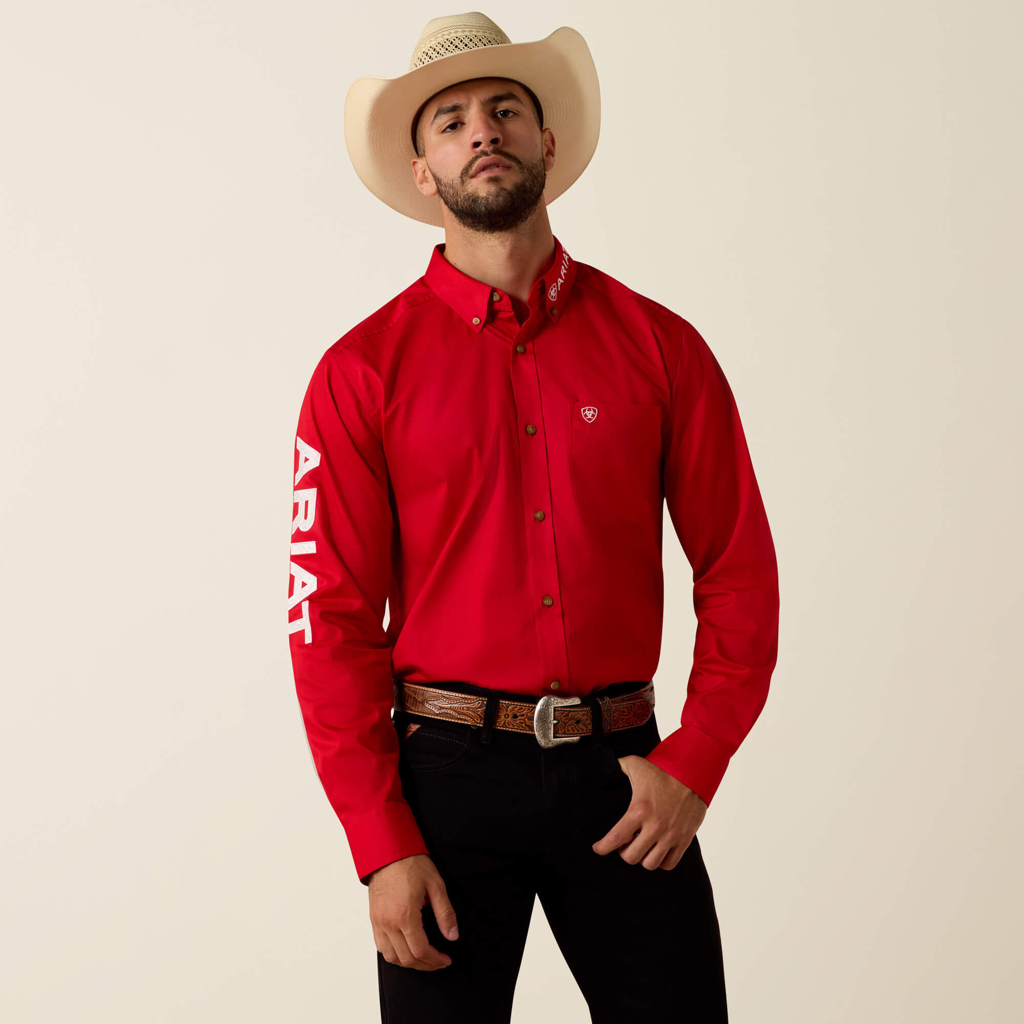 Team Logo Lightweight Twill Fitted Shirt