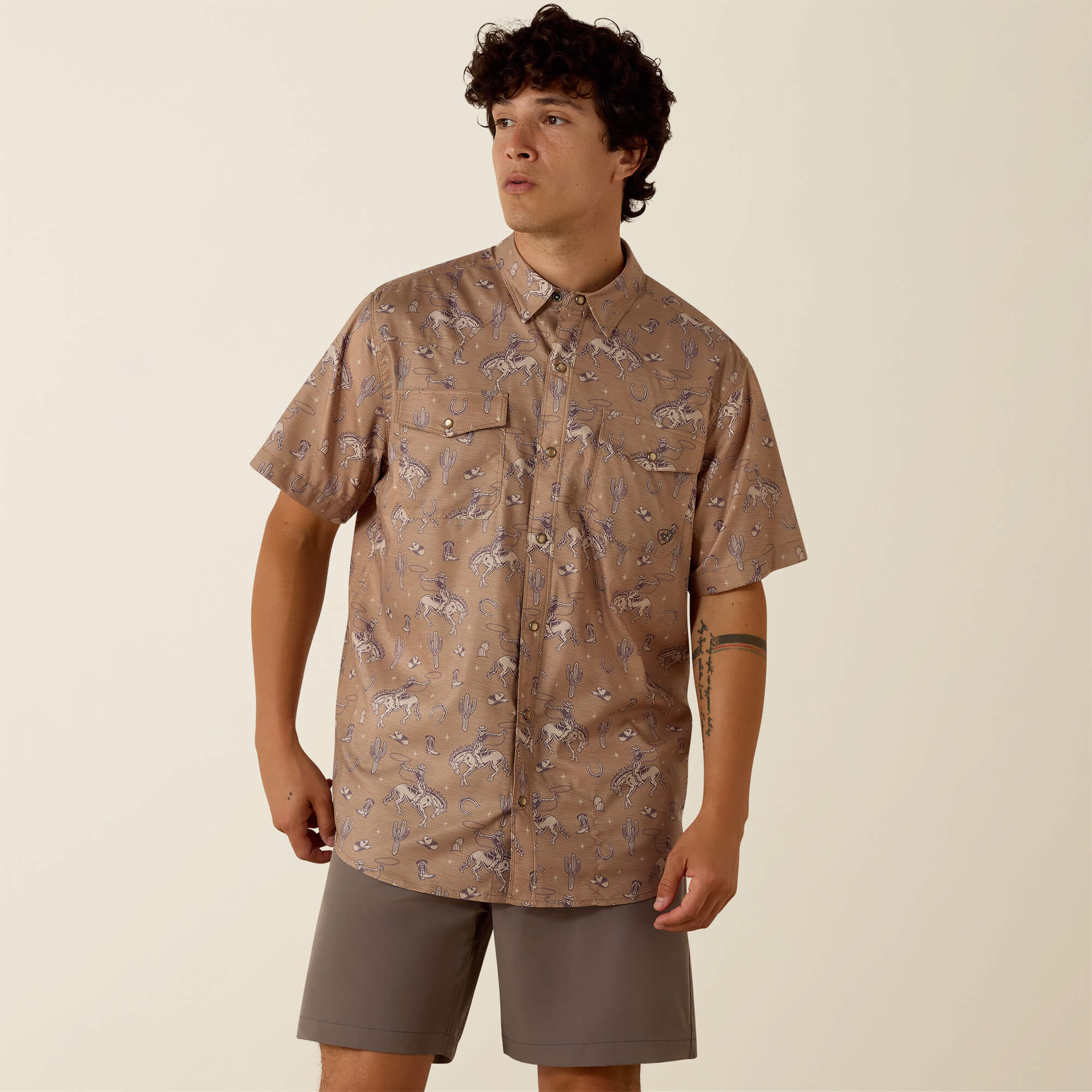 Printed VentTEK Western Fitted Snap Shirt