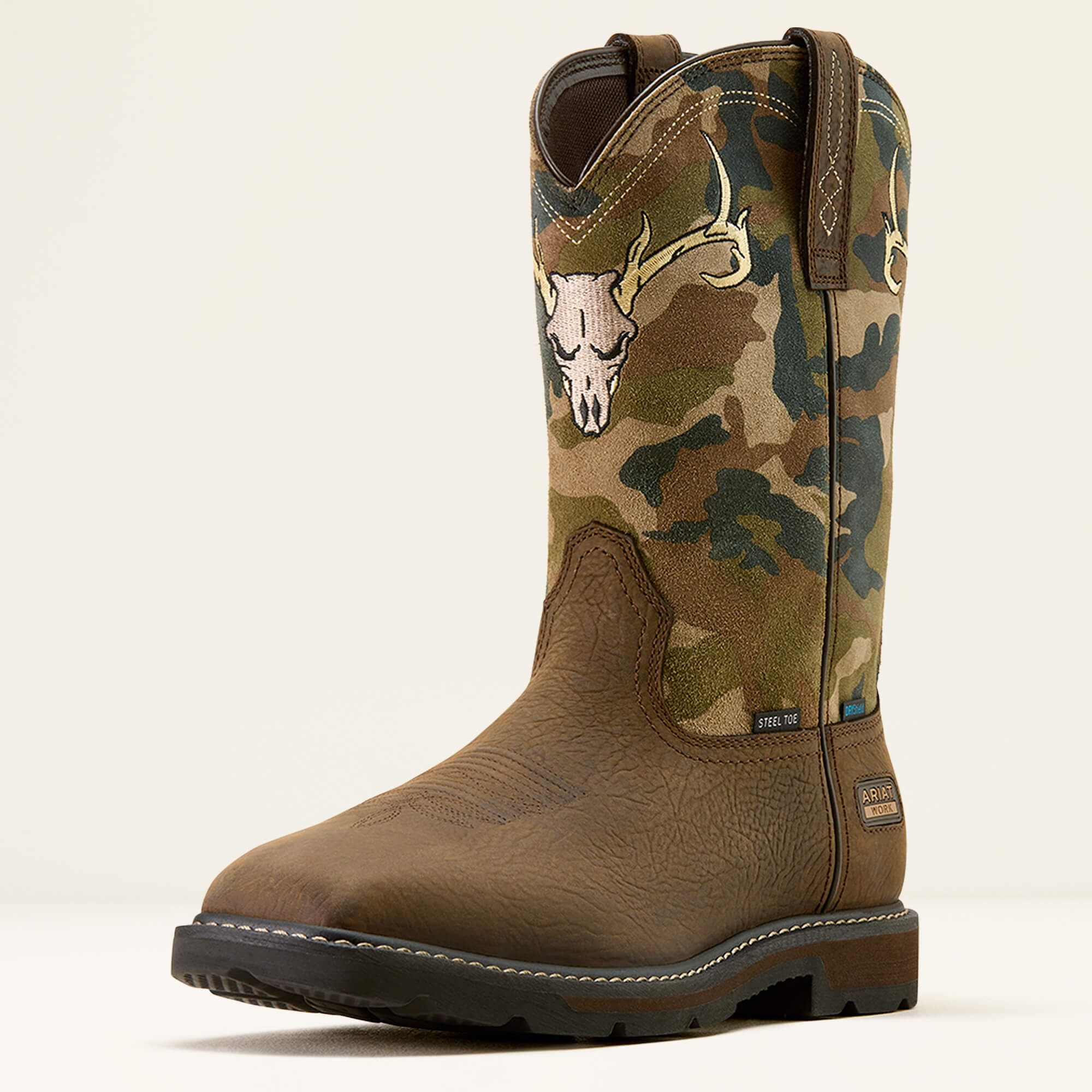 Groundbreaker Antler Waterproof Wide Square Toe Steel Toe Work Boot