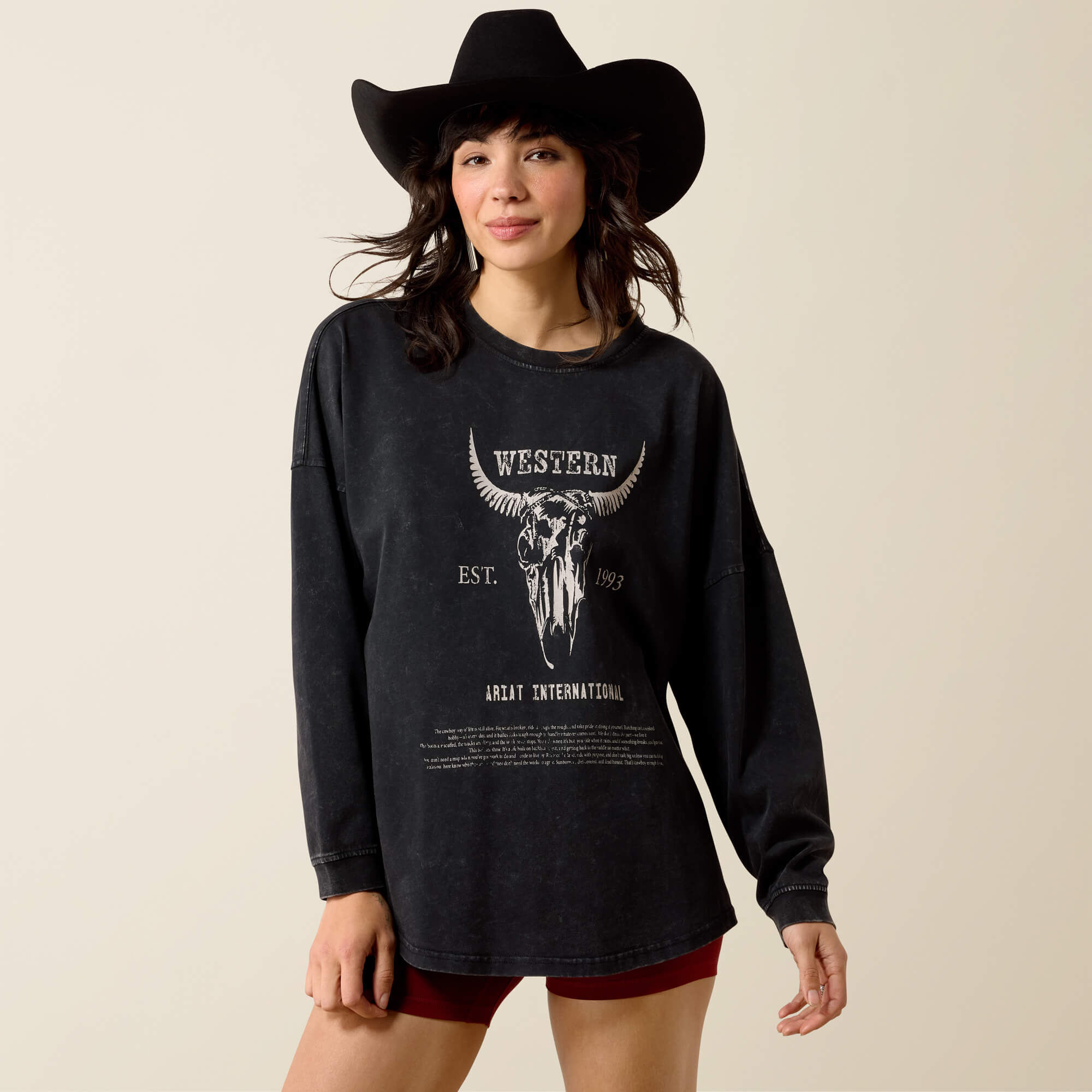 Canvas Oversized Long Sleeve T-Shirt
