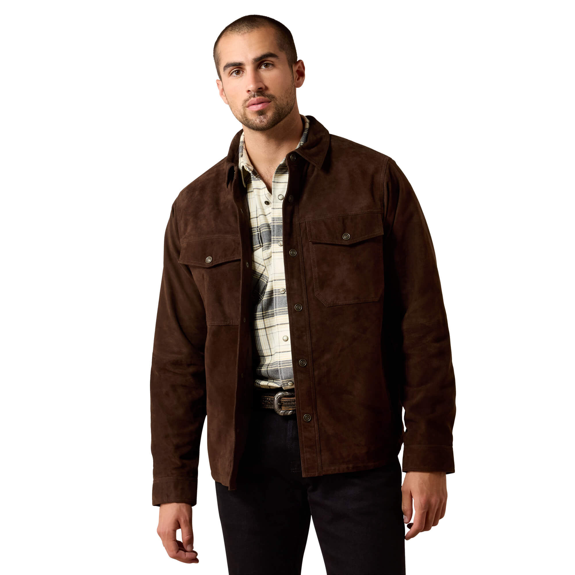 BenchMade Goat Suede Shirt Jacket