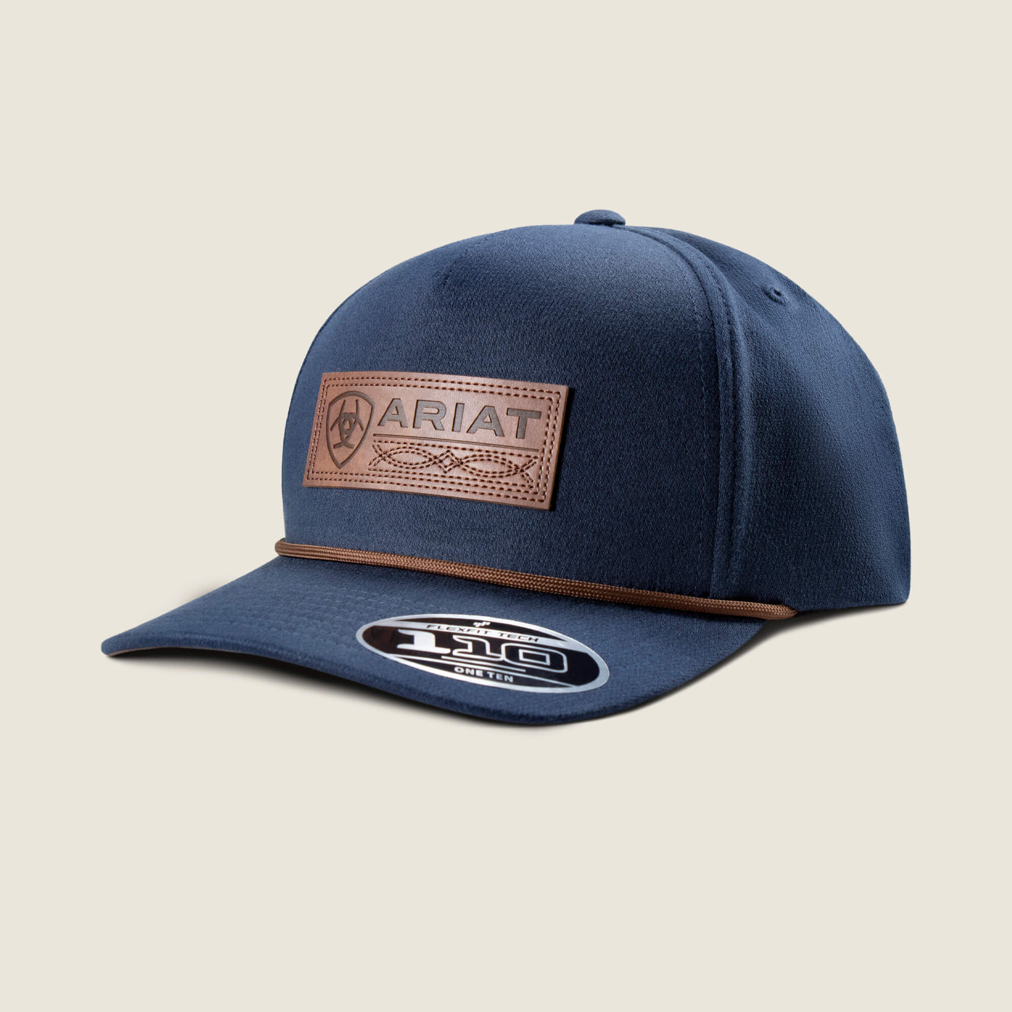 Boot Stitch Faux Leather Patch Cap
