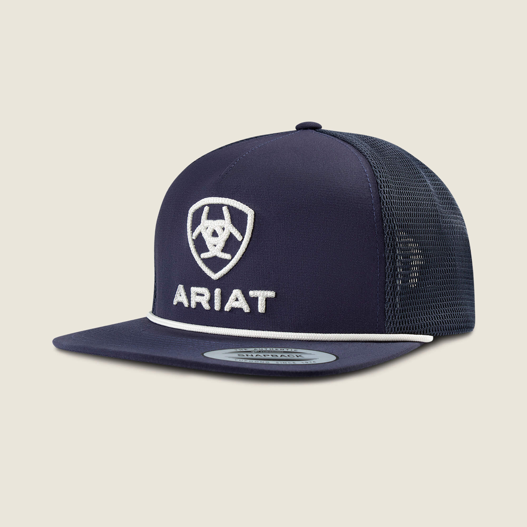 Raised Embroidery With Brim Rope Cap