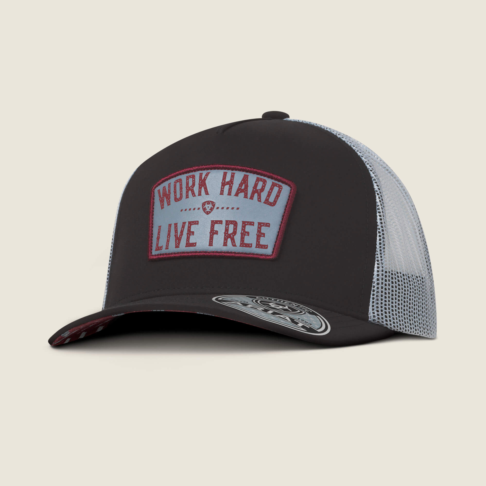 Ariat Work Hard Live Free Patch Cap