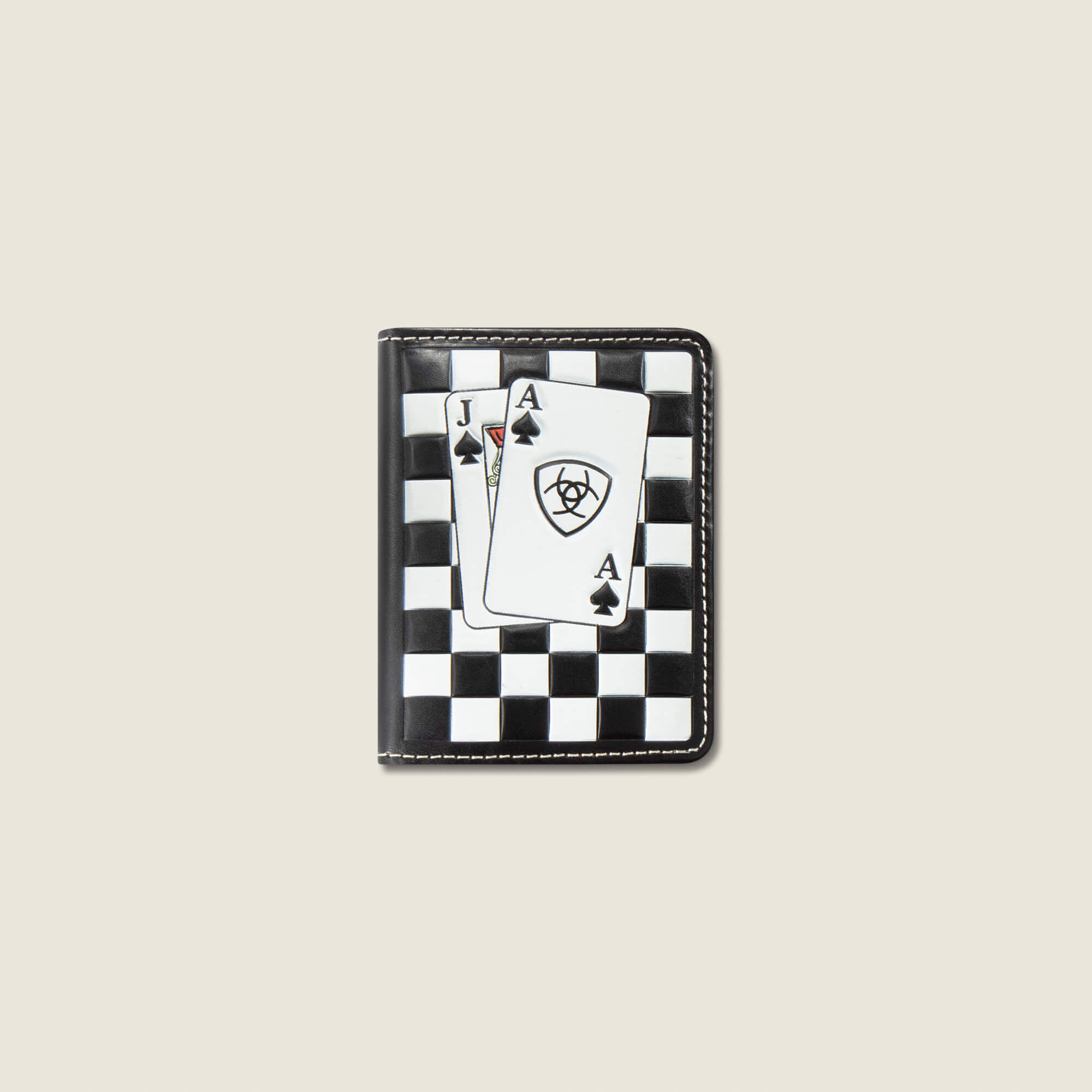 Checkered Playing Card Bifold Wallet